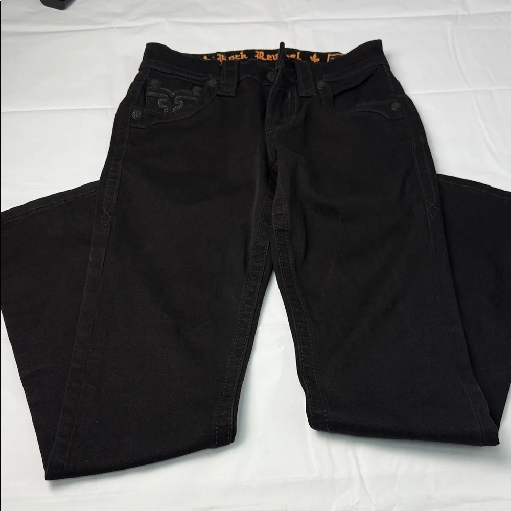 Rock Revival Black Slim Straight Jeans